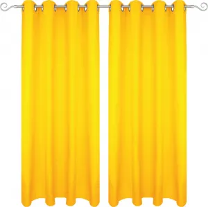 Штора на люверсах 140х225 см (ширина х длина) желтого цвета, непрозрачная штора, штора на люверсах во многих вариациях. Bestgoodies