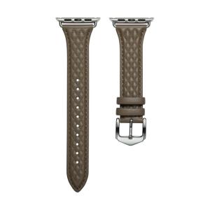 Ремешок Apple совместимый кожаный IBOANN, светло-голубой