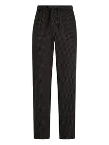 Брюки в мелкую точку с кулиской DOLCE & GABBANA, черный