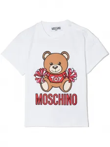 Футболка с логотипом Moschino Kids, белый