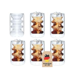 Кофейные стаканы 190 мл (набор из 6 штук) Intirilife, прозрачный