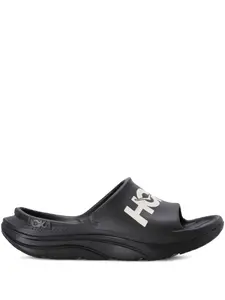 Шлепанцы с логотипом HOKA, черный