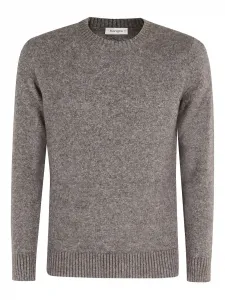 Свитер с круглым вырезом и длинными рукавами Kangra, коричневый