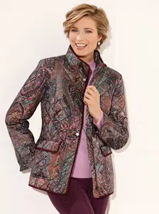 Классическая стеганая куртка, без капюшона Classic, бордовый