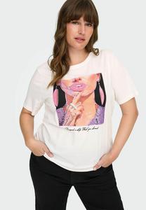Футболка ONLY Carmakoma CARCHRISTA SS O-NECK TEE JRS, Cloud Dancer/Off-White