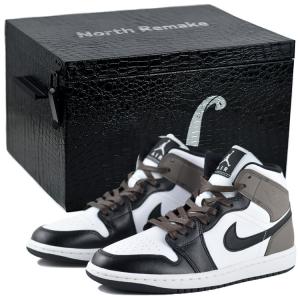 Jordan Женские баскетбольные кроссовки Air 1 Anti Slip, износостойкие, среднего размера, винтажные, черные, белые, серые