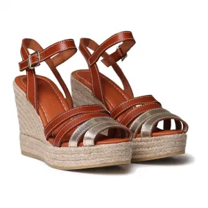 Сандалии Toni Pons Octavia esparto wedge, коричневый