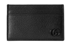 Кожаный кардхолдер GG Marmont для мужчин черный GUCCI