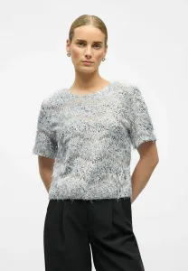 Блузка с пайетками Object, Light Grey Melange