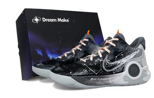 Nike Кроссовки баскетбольные KD Trey 5 IX с амортизацией и вентиляцией, мид-топ, унисекс, черно-серые, цвет Black Gray