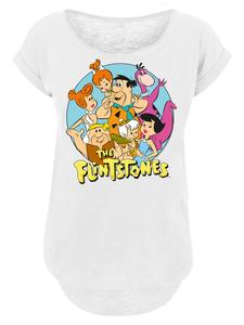Футболка с длинными рукавами The Flintstones Group Circle белого цвета F4NT4STIC