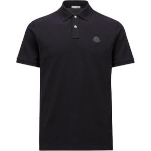 Хлопковая поло с логотипом Moncler, синий