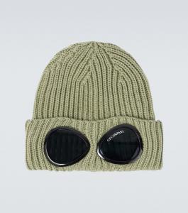 Шерстяная вязаная шапка с рубчиком Goggle C.P. Company, Tea