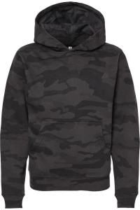 Independent Trading Co. Молодежная толстовка с капюшоном средней толщины, цвет black camo