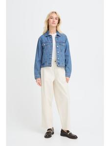 B. young Джинсовая куртка BYKERINA прямого кроя, средне-синего цвета