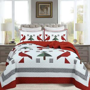 Marcielo 3 предмета Зимние красные кардиналы Рождественское одеяло Покрывало Комплект MarCielo, цвет Red Cardinals