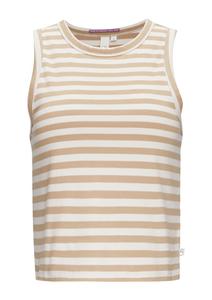 Топ без рукавов QS Top, цвет beige/white