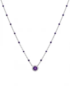 Ожерелье с драгоценными камнями, соответствующими знаку зодиака, из стерлингового серебра, 16 дюймов + удлинитель 2 дюйма Macy'S, amethyst