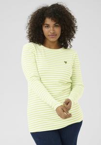 Топ Kaffe Curve CURVE KCLIA , Chalk Lettuce Oil Green Heart/White