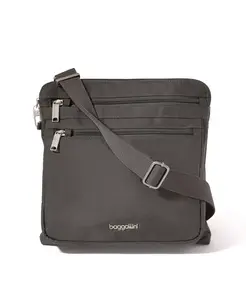Сумка кросс-боди Baggillini Securtex Anti-Theft Large с защитой от кражи Baggallini, серый