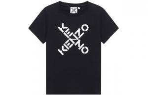 Футболка женская Kenzo с двойным логотипом, черный