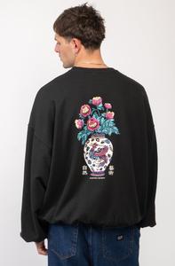 Толстовка Kaotiko CREW WASHED BLOOD OF CHINA UNISEX, Black