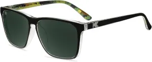 Поляризованные легкие солнцезащитные очки Knockaround Fast Lanes для мужчин и женщин - защита от УФ-излучения UV400, Covert Ops / Aviator Green