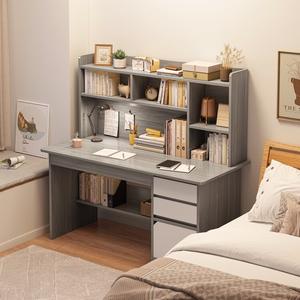 Стол 120 см Naijia с полкой, компьютерный, для учебы и офиса, цвет Morandi
