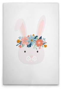 Картина на холсте A.S. Création Flower Bunny 2 цвет weissbuntblaugrünrosa