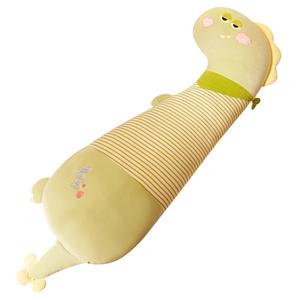 Мягкая и милая плюшевая игрушка в виде мультяшного дракона в полоску, плюшевая кукла, высота 80см/110см/130см/160см MERCONSER, зеленый