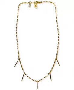 Золотистое ожерелье с подвеской-планкой, 16 дюймов + удлинитель 1 дюйм Minu Jewels, gold