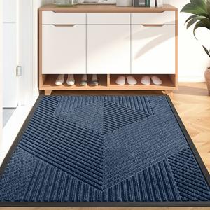 Dajiang Ковер 60х90 см для прихожей, грязеотталкивающий, самоочищающийся, нескользящий, TANGO - Blue