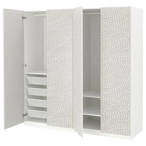 Гардероб PAX/MISTUDDEN IKEA, 200x60x201 см, цвет white/grey patterned
