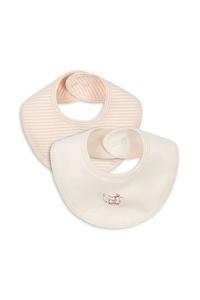 Двусторонний детский нагрудник FIO STRIPE 2 PACK BIBS OCS 2-pack Fanga Fontana, бежевый