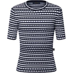 Топ с вязаным узором в виде гребешков LOUIS VUITTON, черный