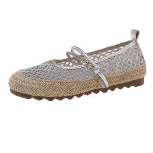 Нескользящие износостойкие низкие повседневные туфли для женщин WUJI, Silver