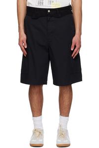 Карго-Шорты с необработанными краями Mm6 Maison Margiela, черный