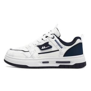 Амортизация Полное покрытие Легкие низкие кроссовки Skateboard для мужчин WARRIOR, белый темно-синий