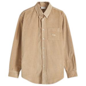 Рубашка Drôle De Monsieur Logo Corduroy Shirt, бежевый