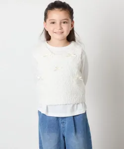 Комплект вязаного жилета из ленточной пряжи Avv, цвет Ivory