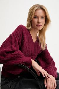 Шерстяной свитер Answear.Lab, бордовый