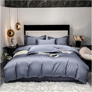 SkiPdr Комплект постельного белья Cotton Family Size ультрамягкий синий Blue