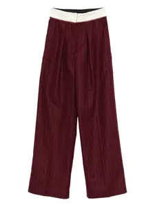 Широкие брюки в тонкую полоску Forte Forte, красный