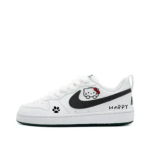 Nike Court Borough Claw Mark Abrasion Resistant низкие детские скейтбординг кроссовки black