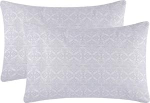Mellanni Наволочки, комплект из 2 штук, небесно-голубые, кружевные, очень мягкие, охлаждающие, размер 51x102 см, застежка-конверт