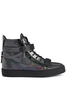 Высокие кеды с голографическим эффектом Giuseppe Zanotti, черный