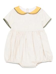 Короткий комбинезон с контрастным воротником La Stupenderia, нейтральный