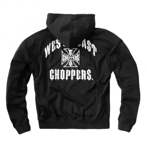 Толстовка West Coast Choppers Iron Oversized на молнии, черный