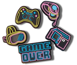 Джиббитсы Lights Up Neon Gamer 5 Pack Crocs