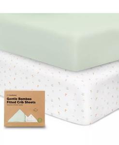 Простыни для детской кроватки, 2 шт., органические простыни для детской кроватки, стандартные простыни для детской кроватки KeaBabies, зеленый